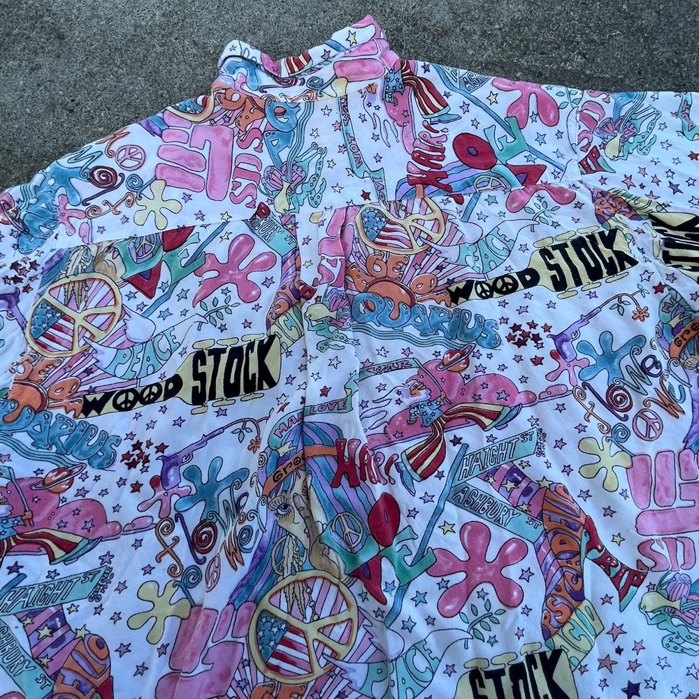 70’s Woodstock Rayon Shirt - Picture 7 of 8